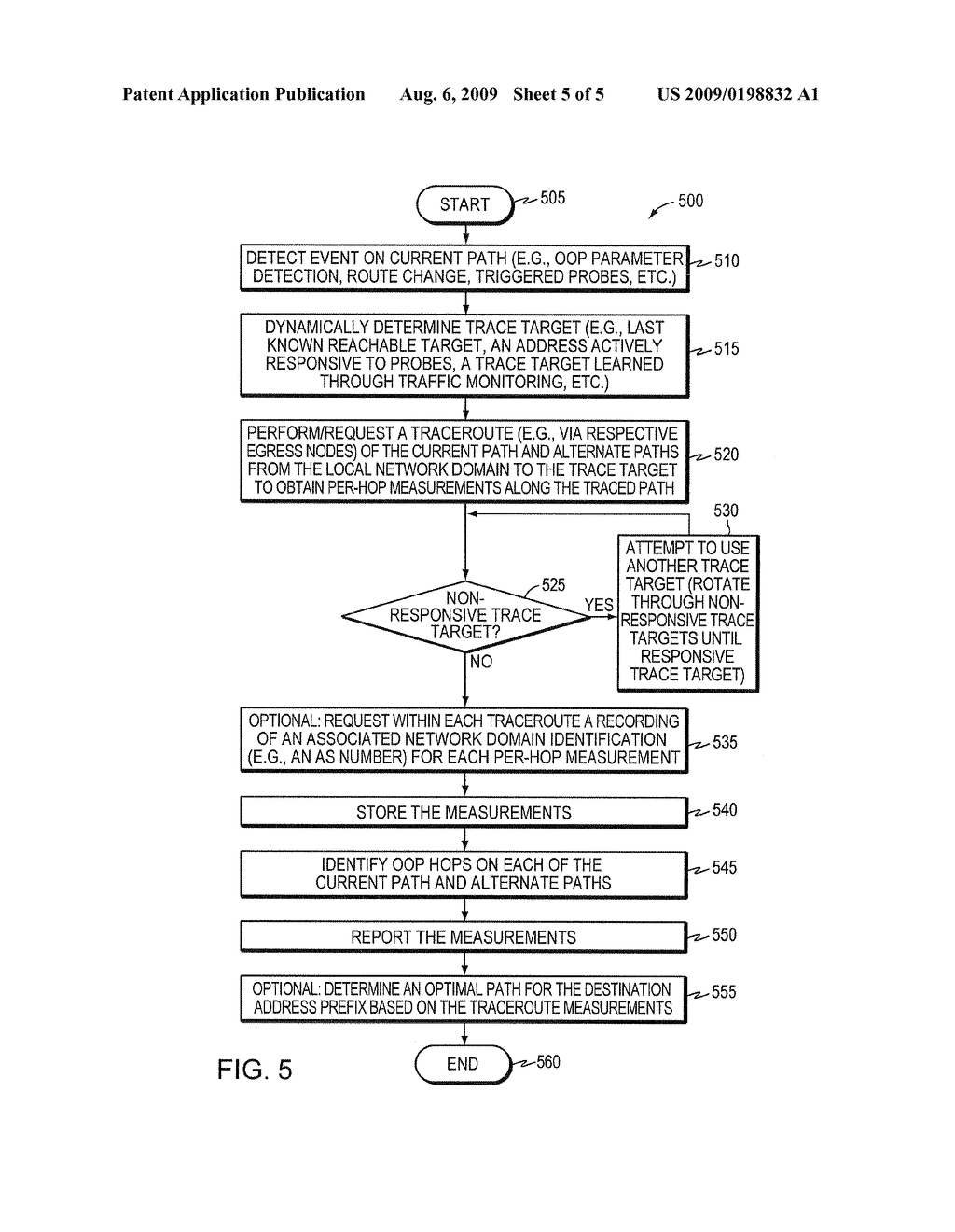 EVENT TRIGGERED TRACEROUTE FOR OPTIMIZED ROUTING IN A COMPUTER NETWORK - diagram, schematic, and image 06