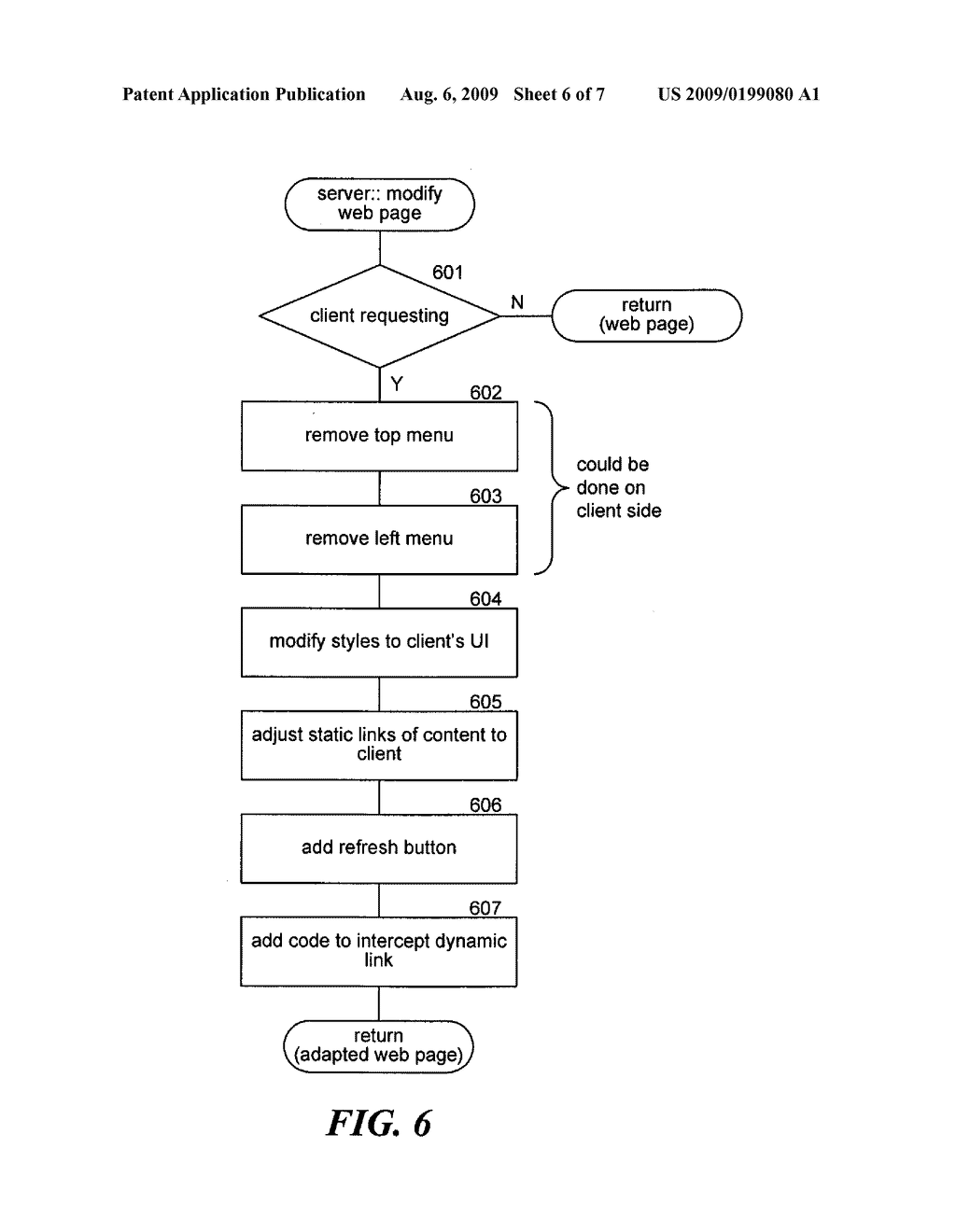 ADAPTATION OF DISPLAY PAGES FOR CLIENT ENVIRONMENTS - diagram, schematic, and image 07