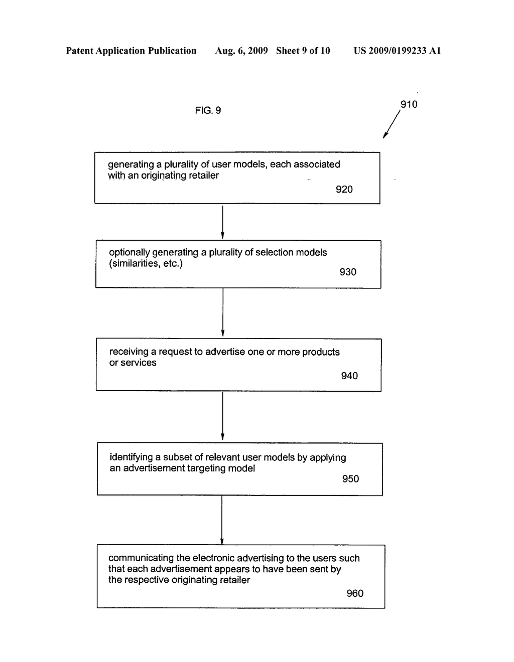 System and process for generating a selection model for use in personalized non-competitive advertising - diagram, schematic, and image 10