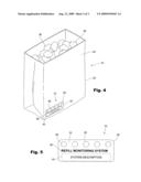 Refill monitoring system for food services and consummable items diagram and image