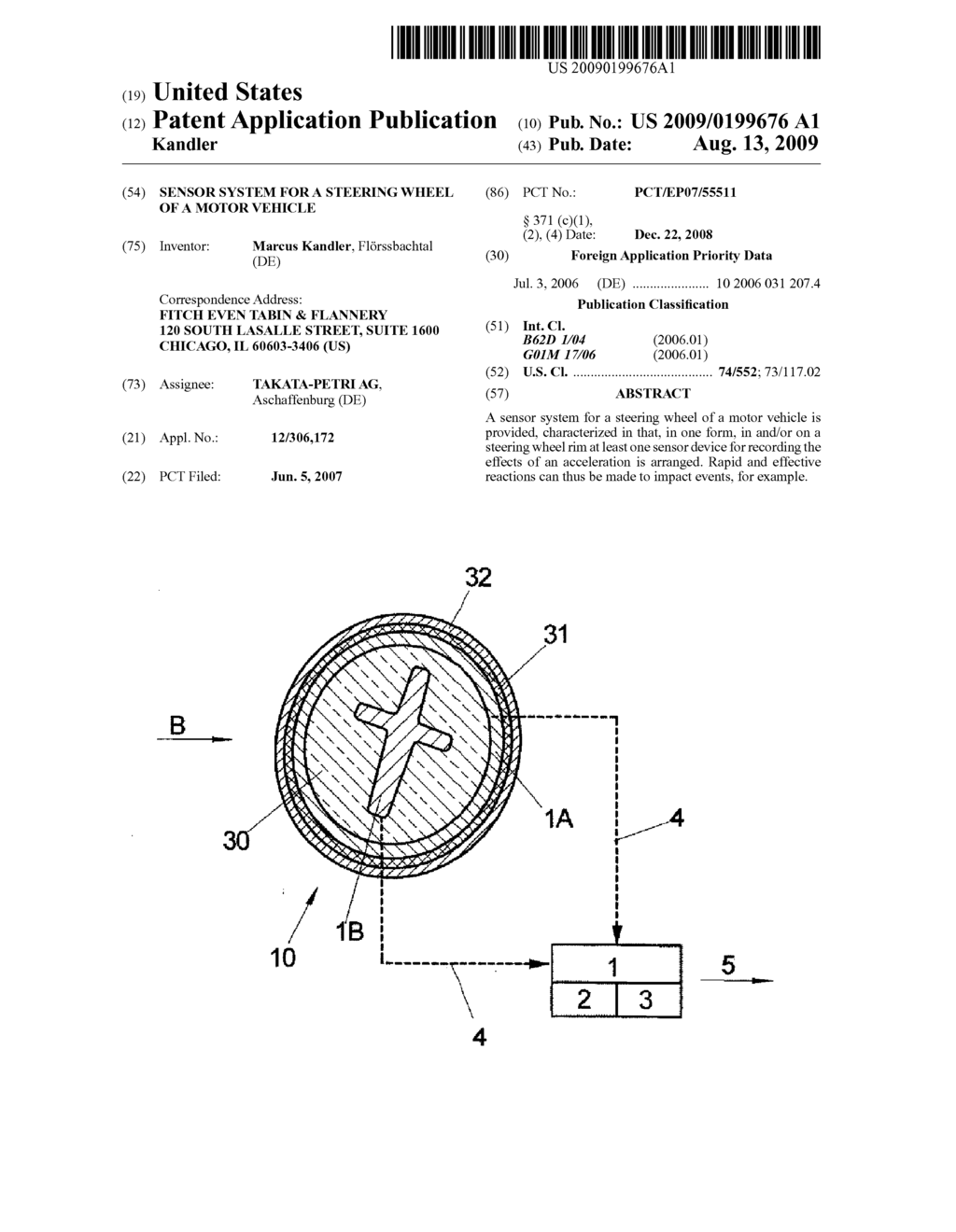 Sensor System For A Steering Wheel Of A Motor Vehicle - diagram, schematic, and image 01