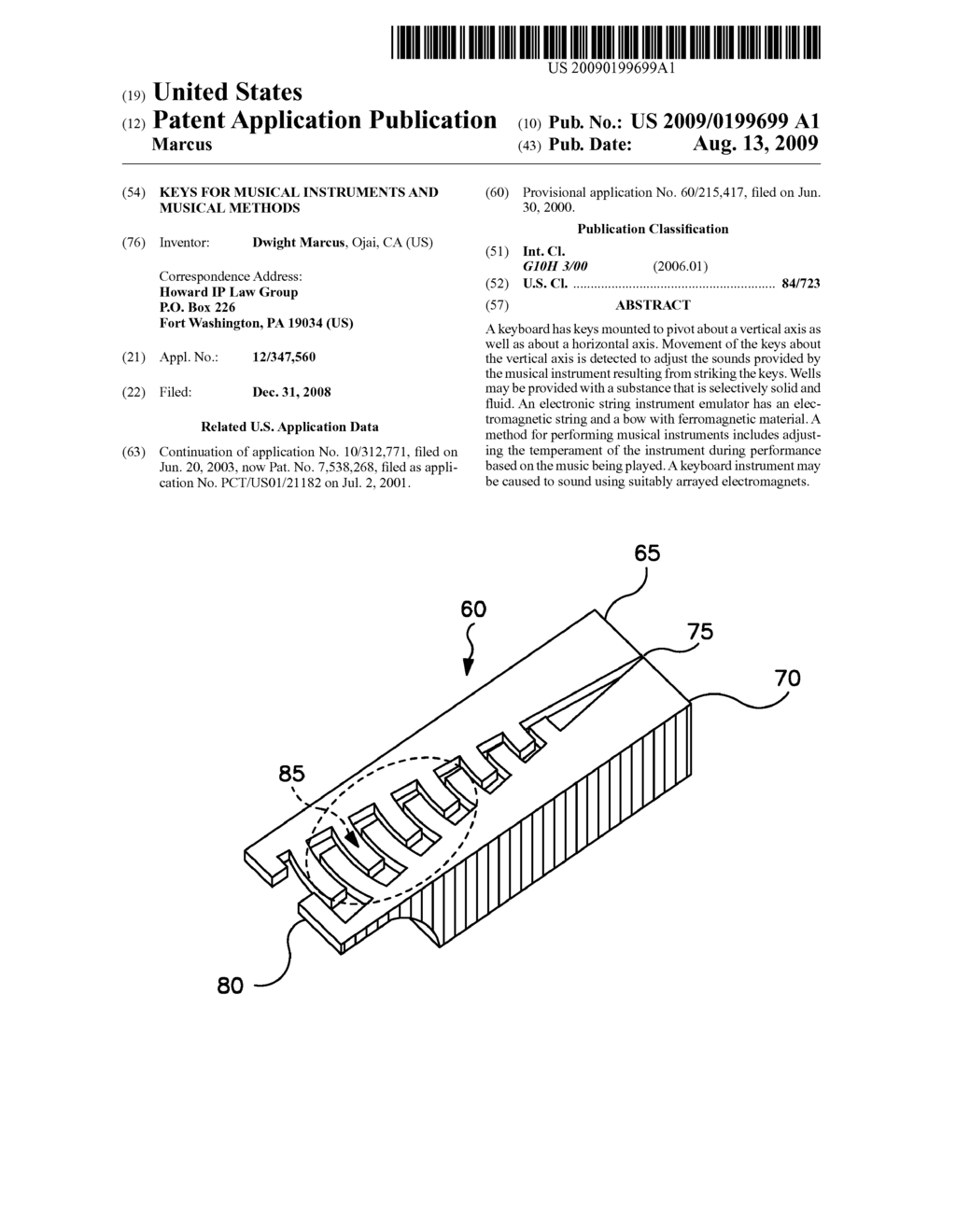 KEYS FOR MUSICAL INSTRUMENTS AND MUSICAL METHODS - diagram, schematic, and image 01