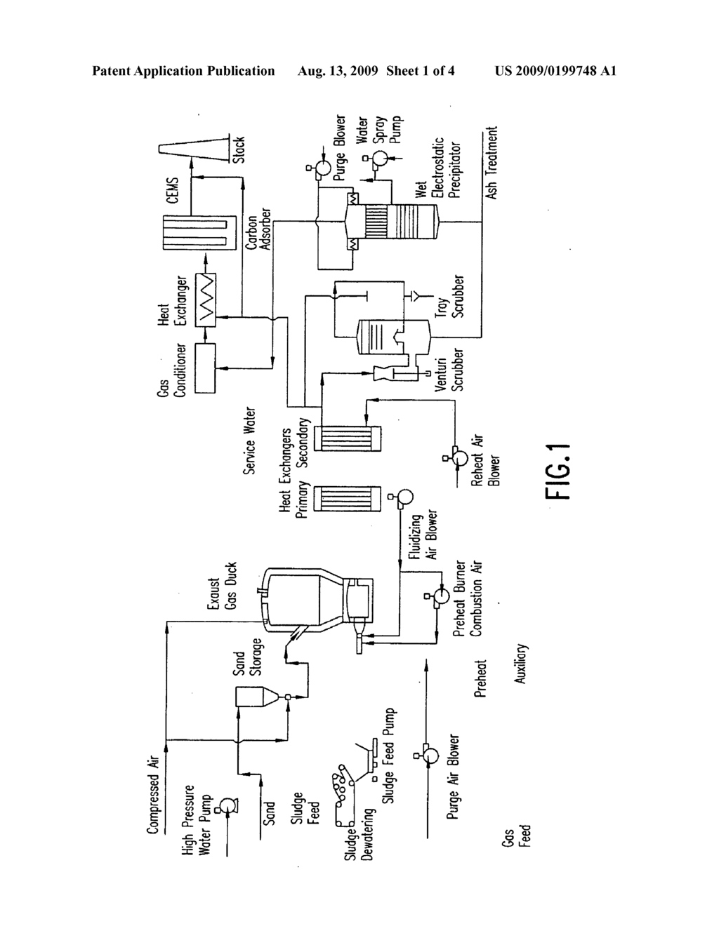 Apparatus and methods for incinerating sludge in a combustor - diagram, schematic, and image 02