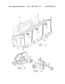 Modified box scraper system and apparatus with trench backfill blade diagram and image