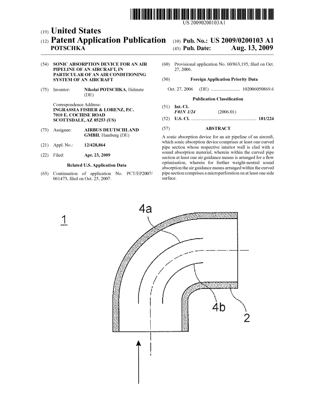 SONIC ABSORPTION DEVICE FOR AN AIR PIPELINE OF AN AIRCRAFT, IN PARTICULAR OF AN AIR CONDITIONING SYSTEM OF AN AIRCRAFT - diagram, schematic, and image 01