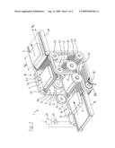 Conveying device for vertically transporting piece goods diagram and image