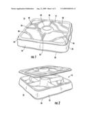 SERVING PLATTER HAVING DISPOSAL OPENING AND SHALLOW SEALING LID diagram and image
