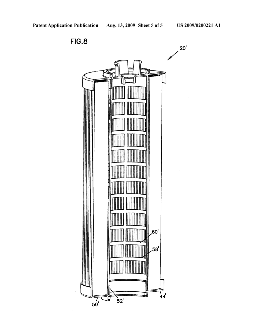 LIQUID FILTER ARRANGEMENT AND METHOD - diagram, schematic, and image 06