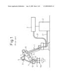 Managing structure for umbilical member of industrial robot diagram and image