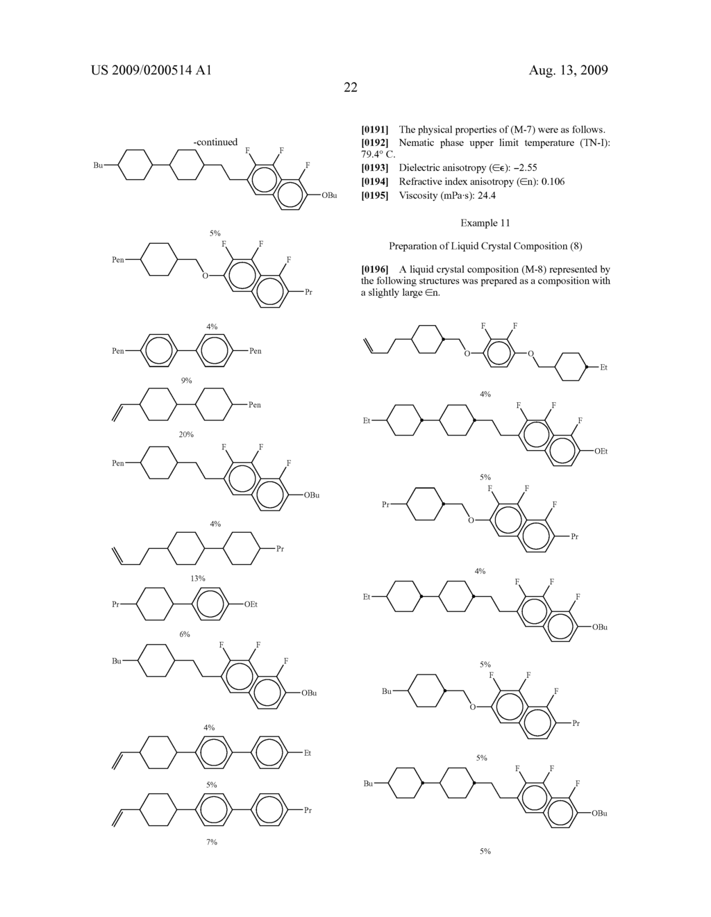 DIFLUOROBENZENE DERIVATIVE AND NEMATIC LIQUID CRYSTAL COMPOSITION USING THE SAME - diagram, schematic, and image 23