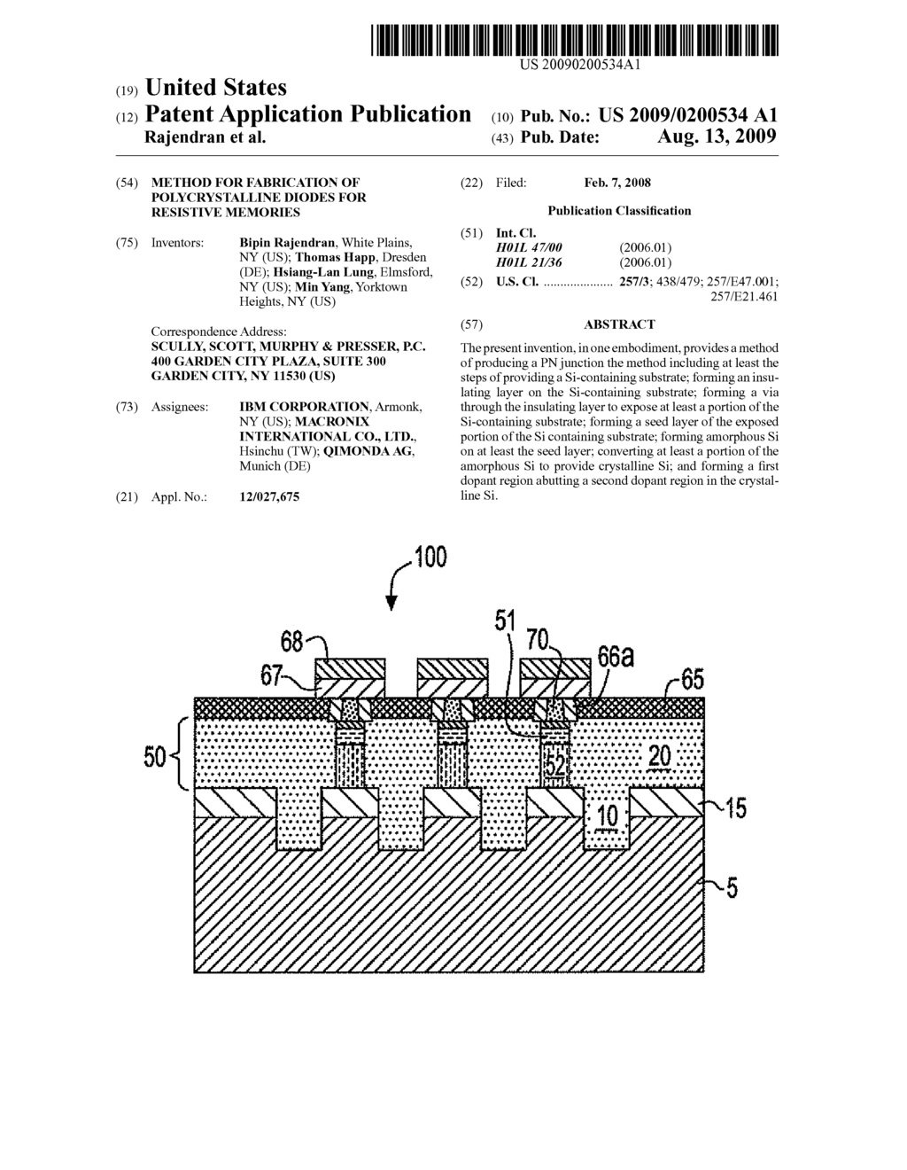 METHOD FOR FABRICATION OF POLYCRYSTALLINE DIODES FOR RESISTIVE MEMORIES - diagram, schematic, and image 01