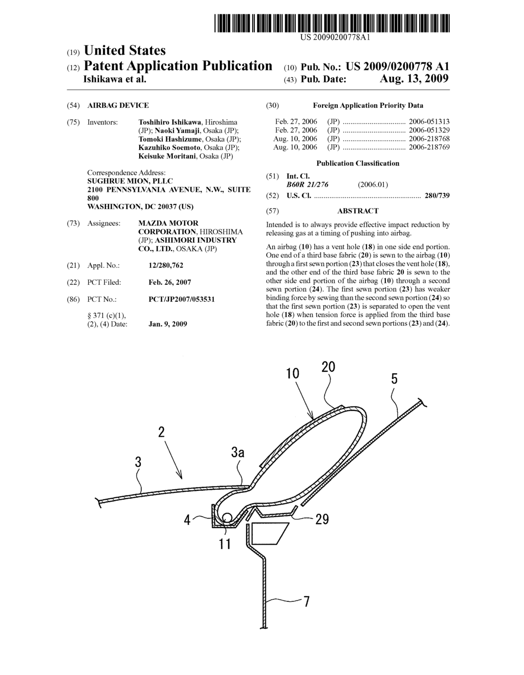 AIRBAG DEVICE - diagram, schematic, and image 01