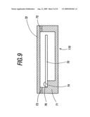 Electronic apparatus having display portion and oscillator and manufacturing method of the same diagram and image