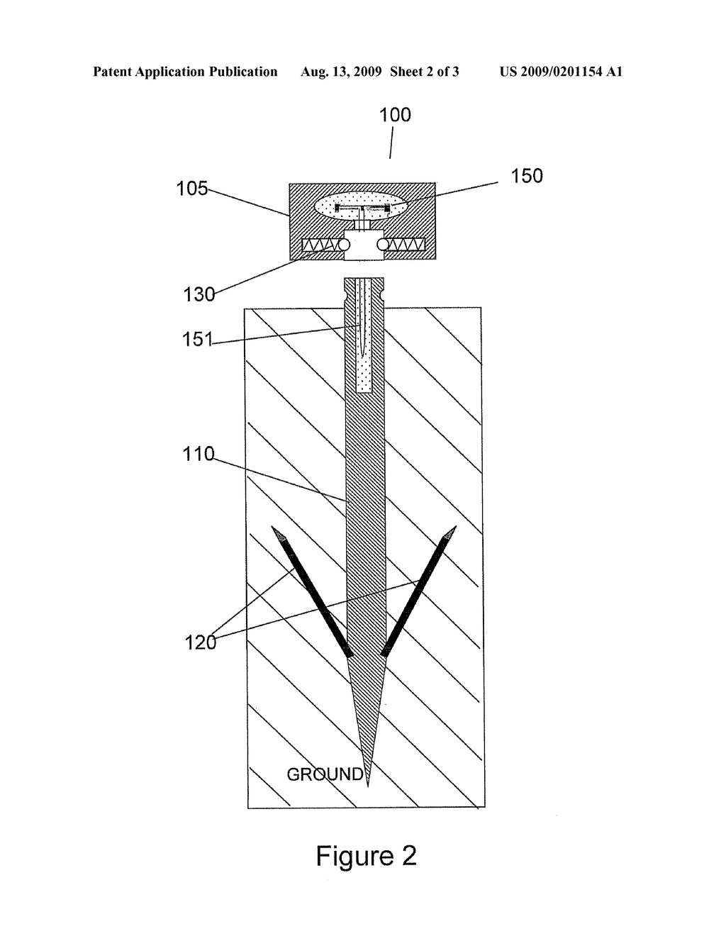 APPARATUS FOR SECURING A LAND SURVEYOR'S MARK BASED ON THE USE OF A RADIO FREQUENCY IDENTIFIER TAG - diagram, schematic, and image 03