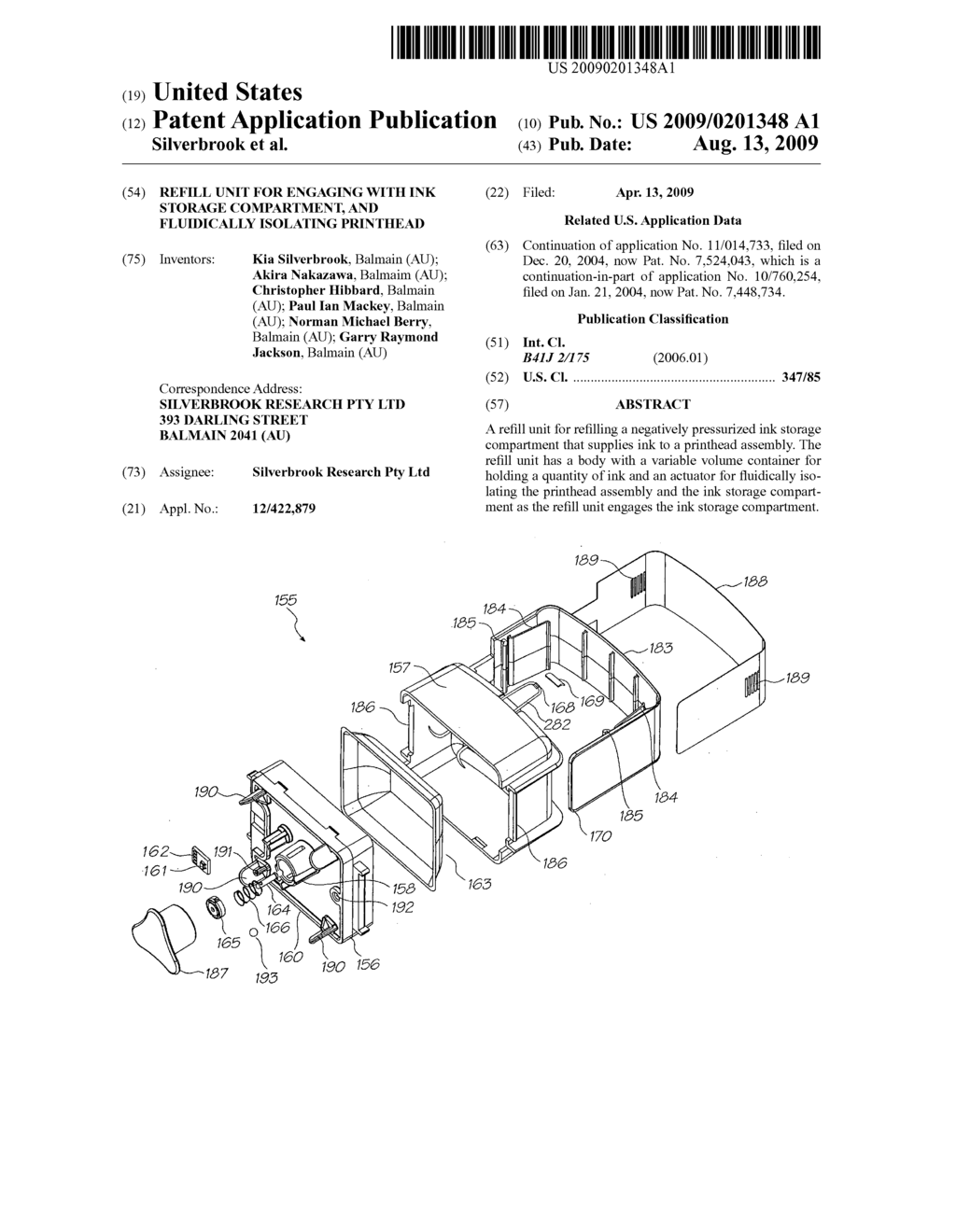 Refill Unit For Engaging With Ink Storage Compartment, And Fluidically Isolating Printhead - diagram, schematic, and image 01