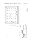 Tensioned optical element having crimping frame and spring diagram and image