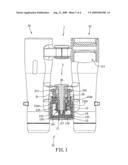 Binoculars having center-focusing and individual-focusing functions diagram and image