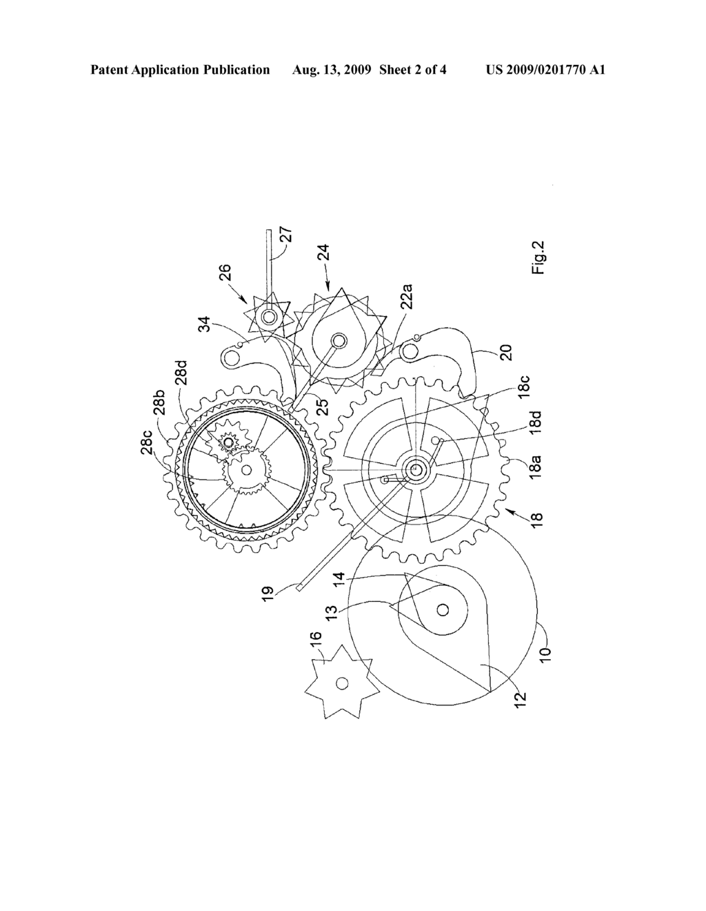 TIMEPIECE WITH A CALENDAR NUMBER MECHANISM - diagram, schematic, and image 03