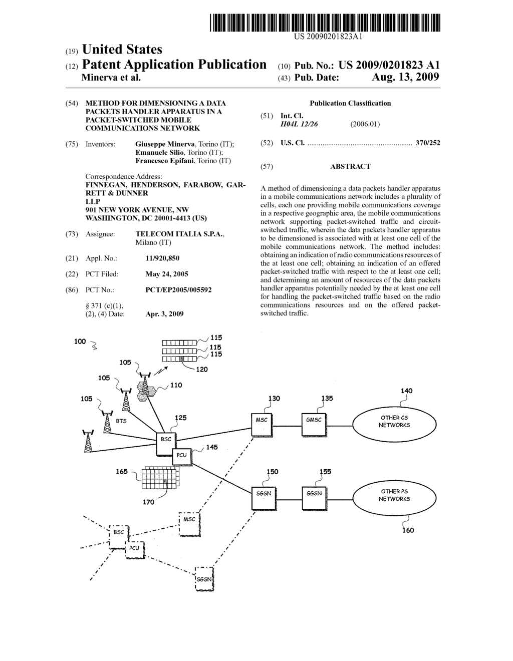 Method for Dimensioning A Data Packets Handler Apparatus In A Packet-Switched Mobile Communications Network - diagram, schematic, and image 01