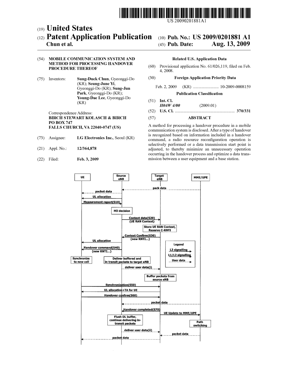 MOBILE COMMUNICATION SYSTEM AND METHOD FOR PROCESSING HANDOVER PROCEDURE THEREOF - diagram, schematic, and image 01