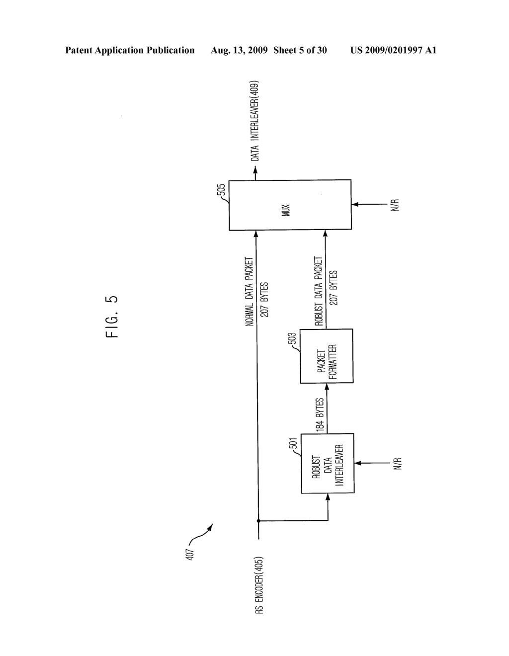 DIGITAL TELEVISION TRANSMISSION AND RECEIVING APPARATUS AND METHOD USING 1/4 RATE CODED ROBUST DATA - diagram, schematic, and image 06