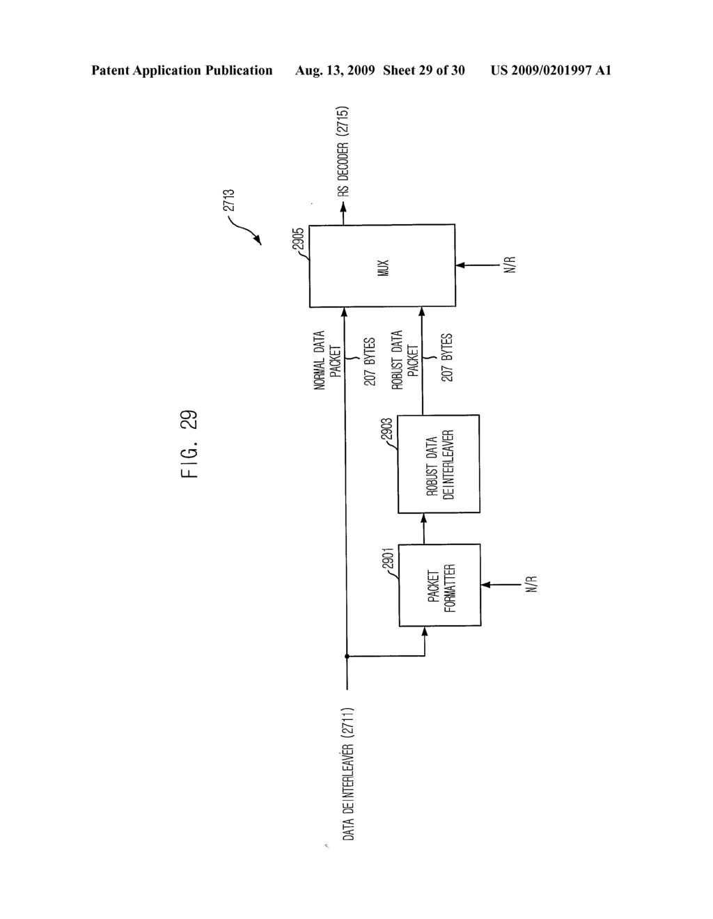 DIGITAL TELEVISION TRANSMISSION AND RECEIVING APPARATUS AND METHOD USING 1/4 RATE CODED ROBUST DATA - diagram, schematic, and image 30