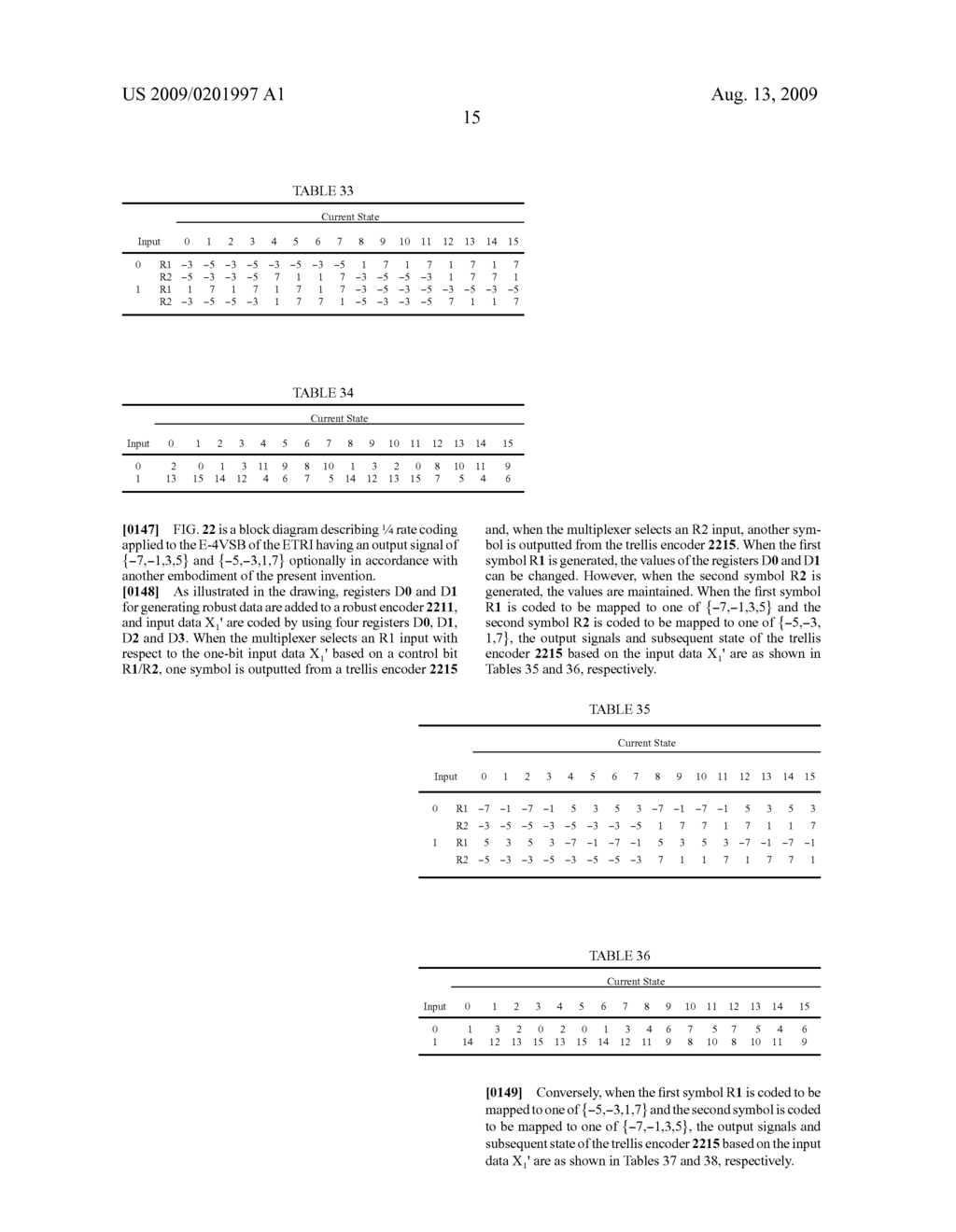 DIGITAL TELEVISION TRANSMISSION AND RECEIVING APPARATUS AND METHOD USING 1/4 RATE CODED ROBUST DATA - diagram, schematic, and image 46