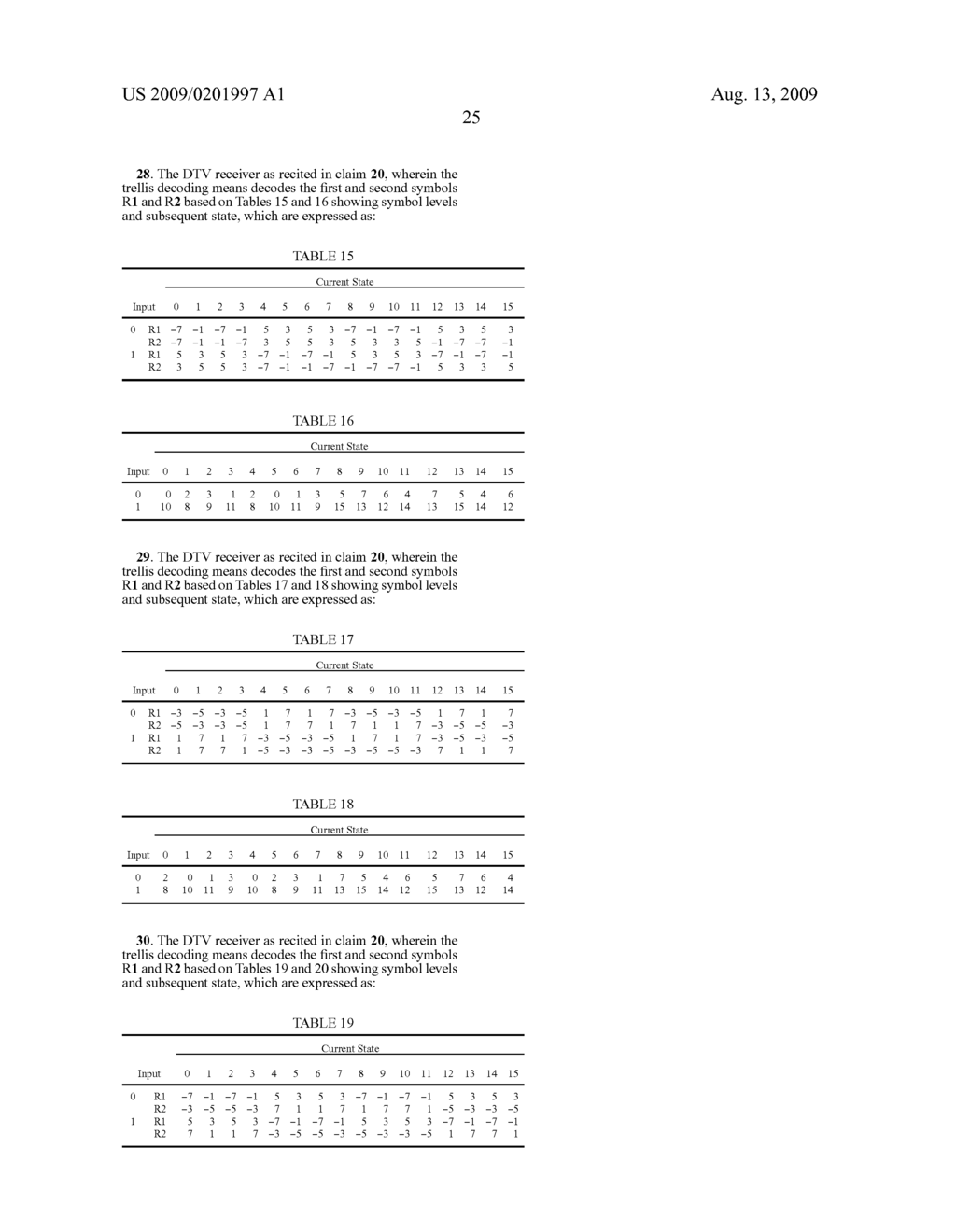 DIGITAL TELEVISION TRANSMISSION AND RECEIVING APPARATUS AND METHOD USING 1/4 RATE CODED ROBUST DATA - diagram, schematic, and image 56