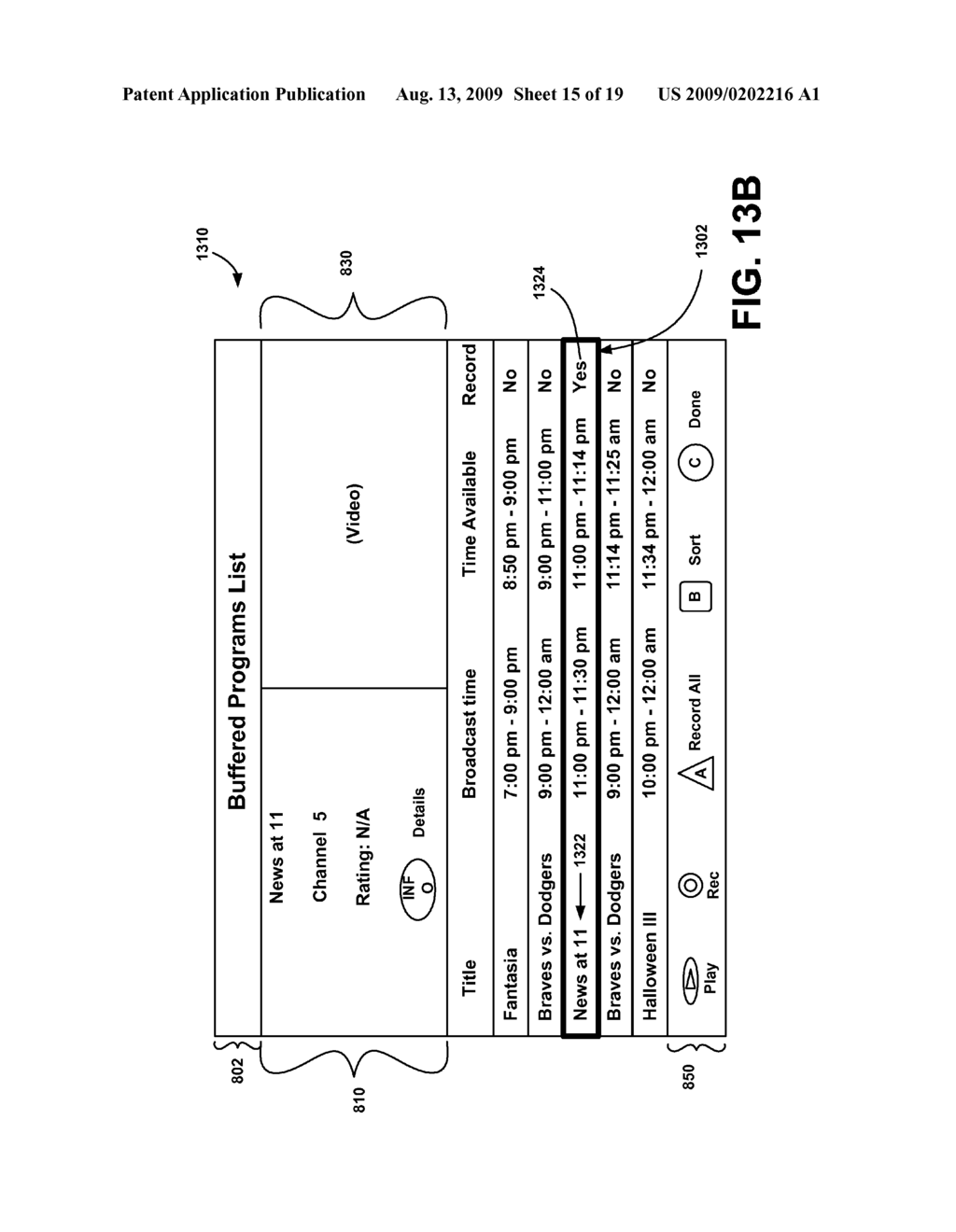 RETENTION OF PROGRAM PORTIONS VIEWED IN PRIOR DISPLAYED TV CHANNELS - diagram, schematic, and image 16