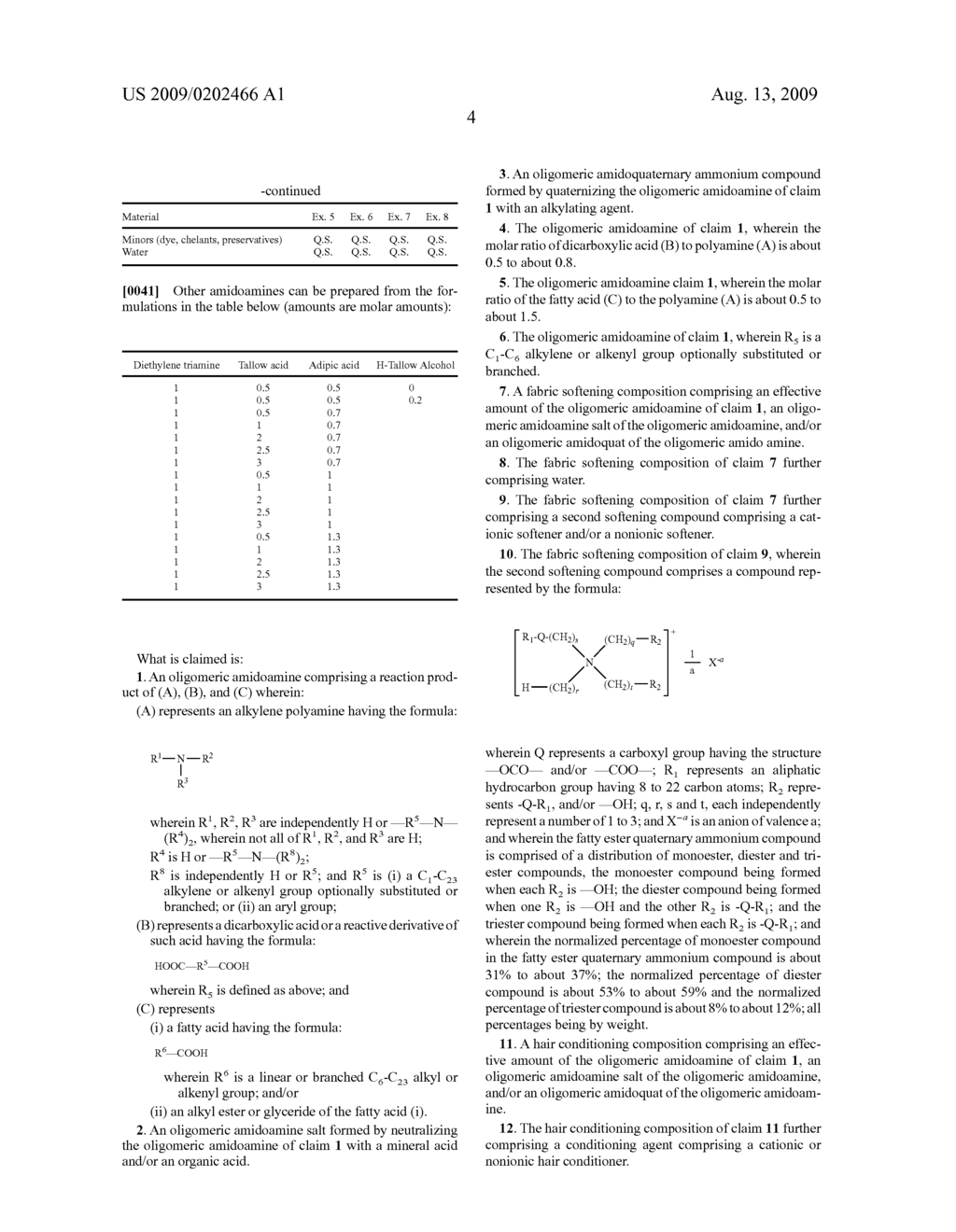 Oligomeric Amidoamides or Amidoquats for Fabric or Hair Treatment Compositions - diagram, schematic, and image 05