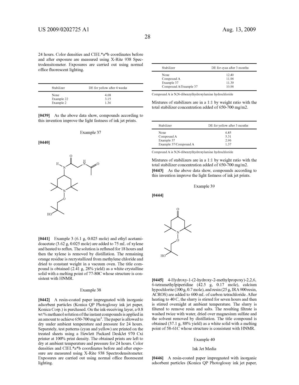 Water compatible sterically hindered alkoxyamines and hydroxy substituted alkoxyamines - diagram, schematic, and image 29