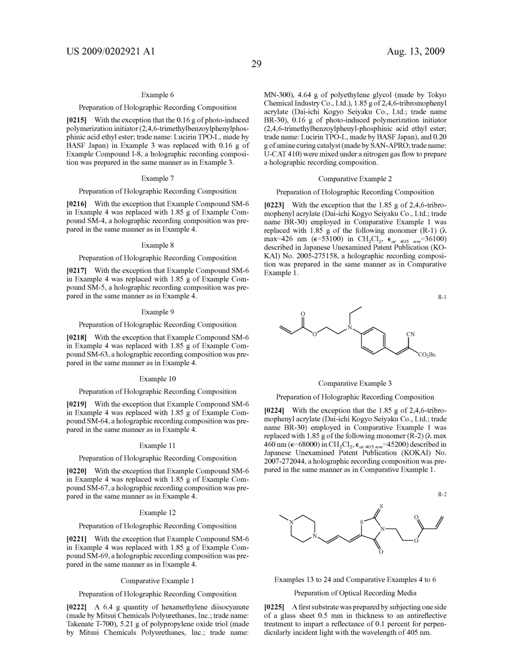 OPTICAL RECORDING COMPOSITION AND HOLOGRAPHIC RECORDING MEDIUM - diagram, schematic, and image 35