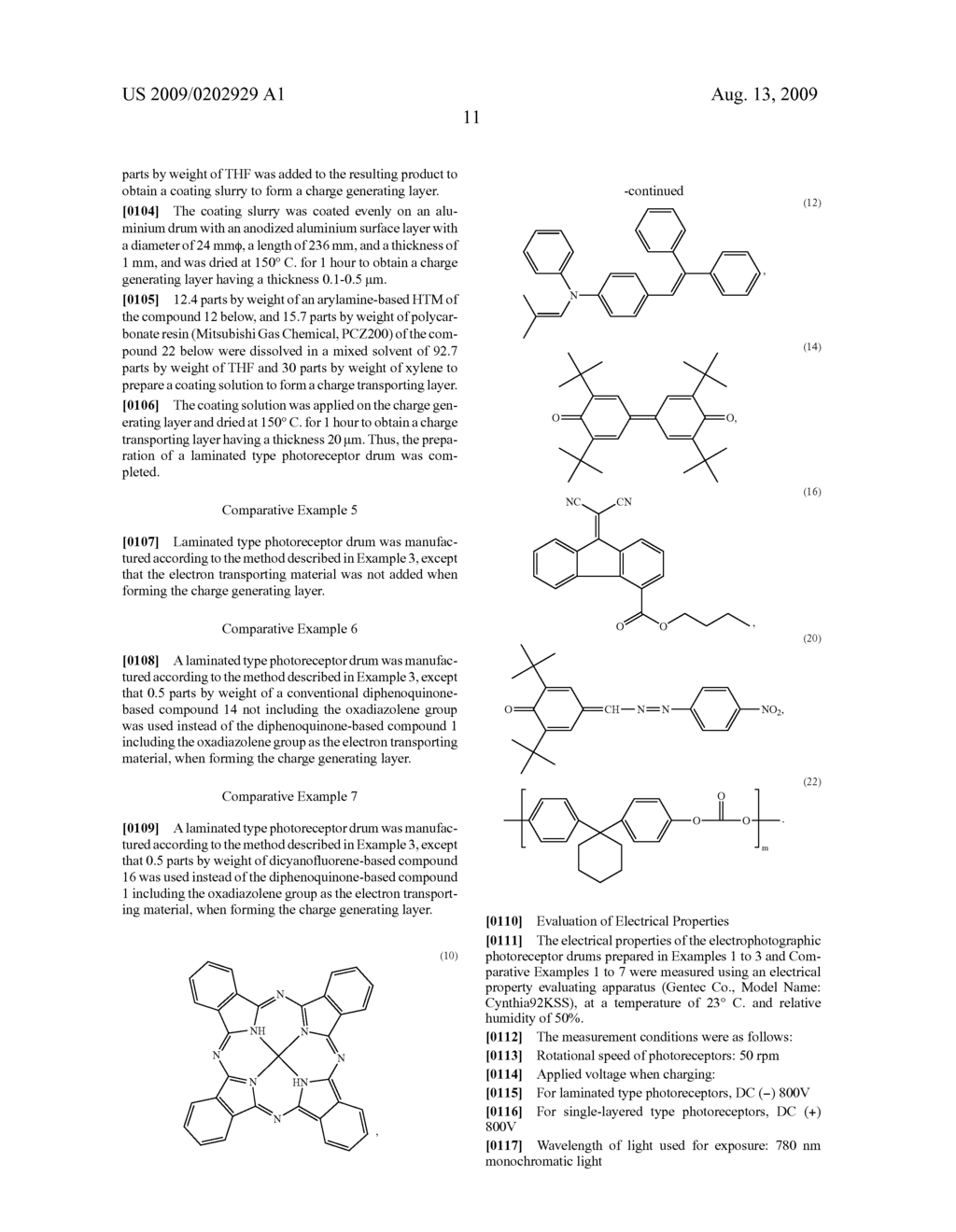 ELECTROPHOGRAPHIC PHOTORECEPTOR INCLUDING DIPHENOQUINONE-BASED COMPOUNDS INCLUDING OXADIAZOLENE GROUP, AND ELECTROPHOTOGRAPHIC IMAGING APPARATUS USING THE SAME - diagram, schematic, and image 13