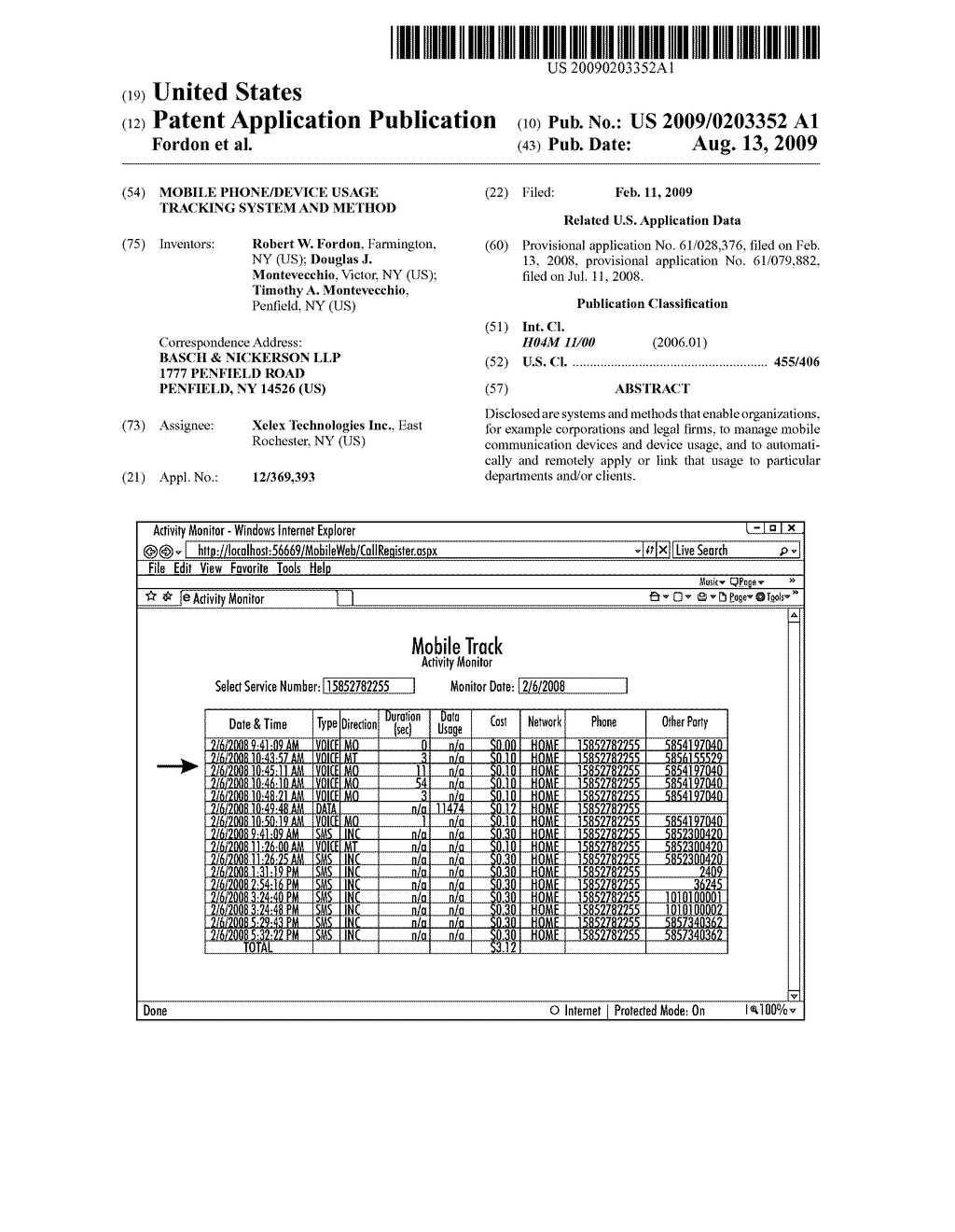 MOBILE PHONE/DEVICE USAGE TRACKING SYSTEM AND METHOD - diagram, schematic, and image 01