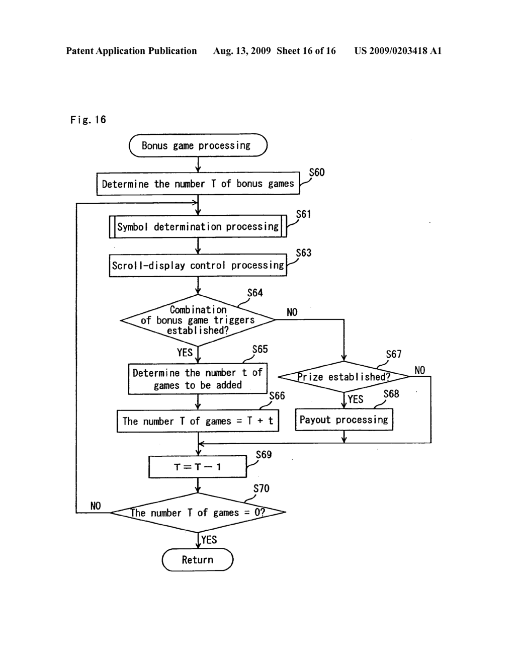 Gaming machine providing return to a player and control method thereof - diagram, schematic, and image 17