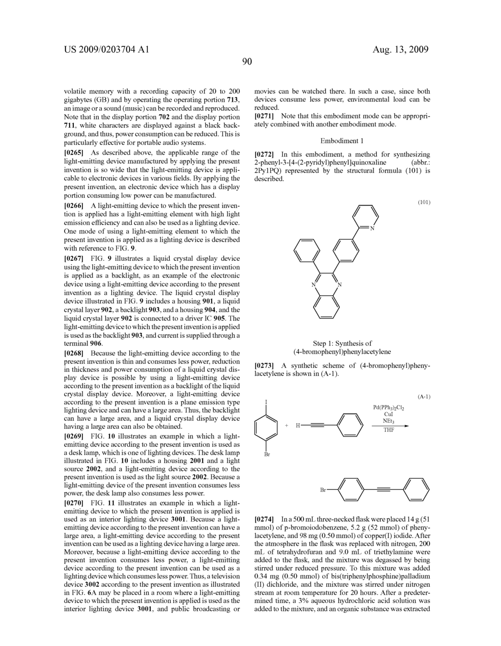 Quinoxaline Derivative, and Light-Emitting Element, Light-Emitting Device, and Electronic Device Using Quinoxaline Derivative - diagram, schematic, and image 146