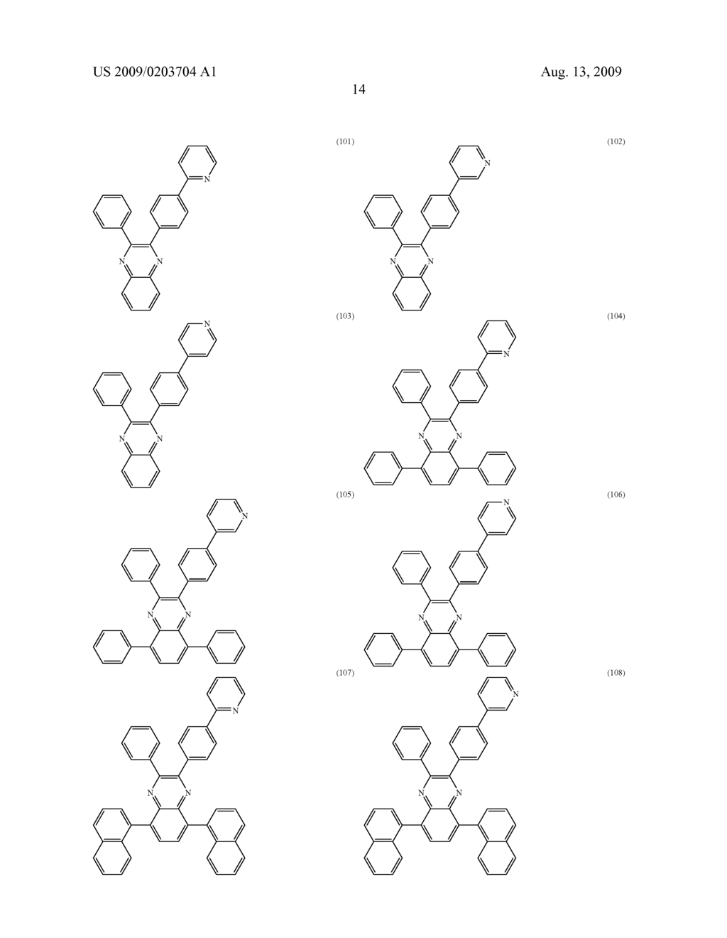 Quinoxaline Derivative, and Light-Emitting Element, Light-Emitting Device, and Electronic Device Using Quinoxaline Derivative - diagram, schematic, and image 70