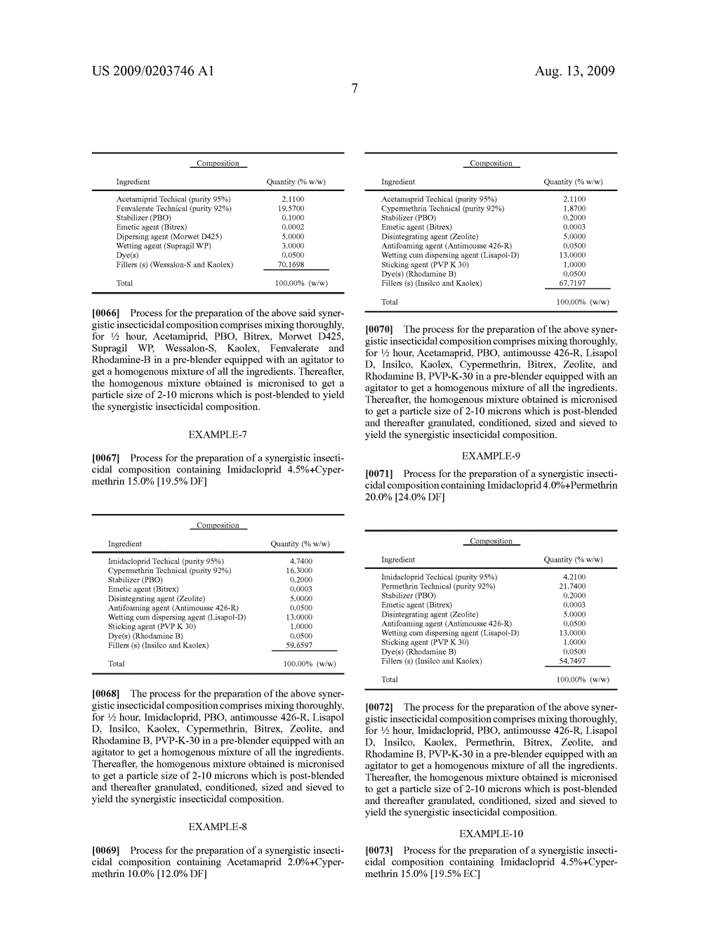 Synergistic Insecticidal Composition Containing Chloronicotynyle and Pyrethroids Compounds - diagram, schematic, and image 08