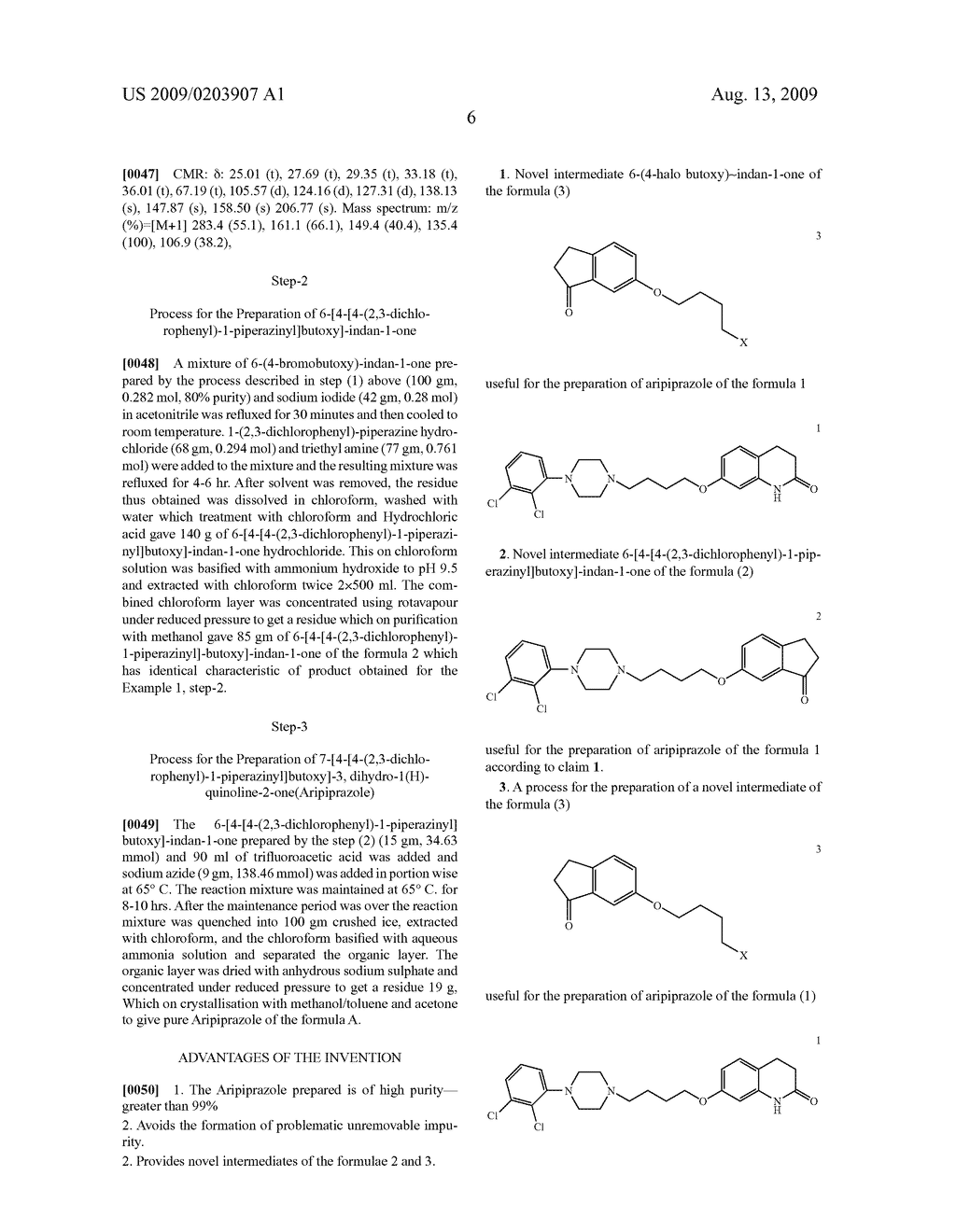 Novel intermediates useful for the preparation of aripiprazole and methods for the preparation of the novel intermediates and aripiprazole - diagram, schematic, and image 07