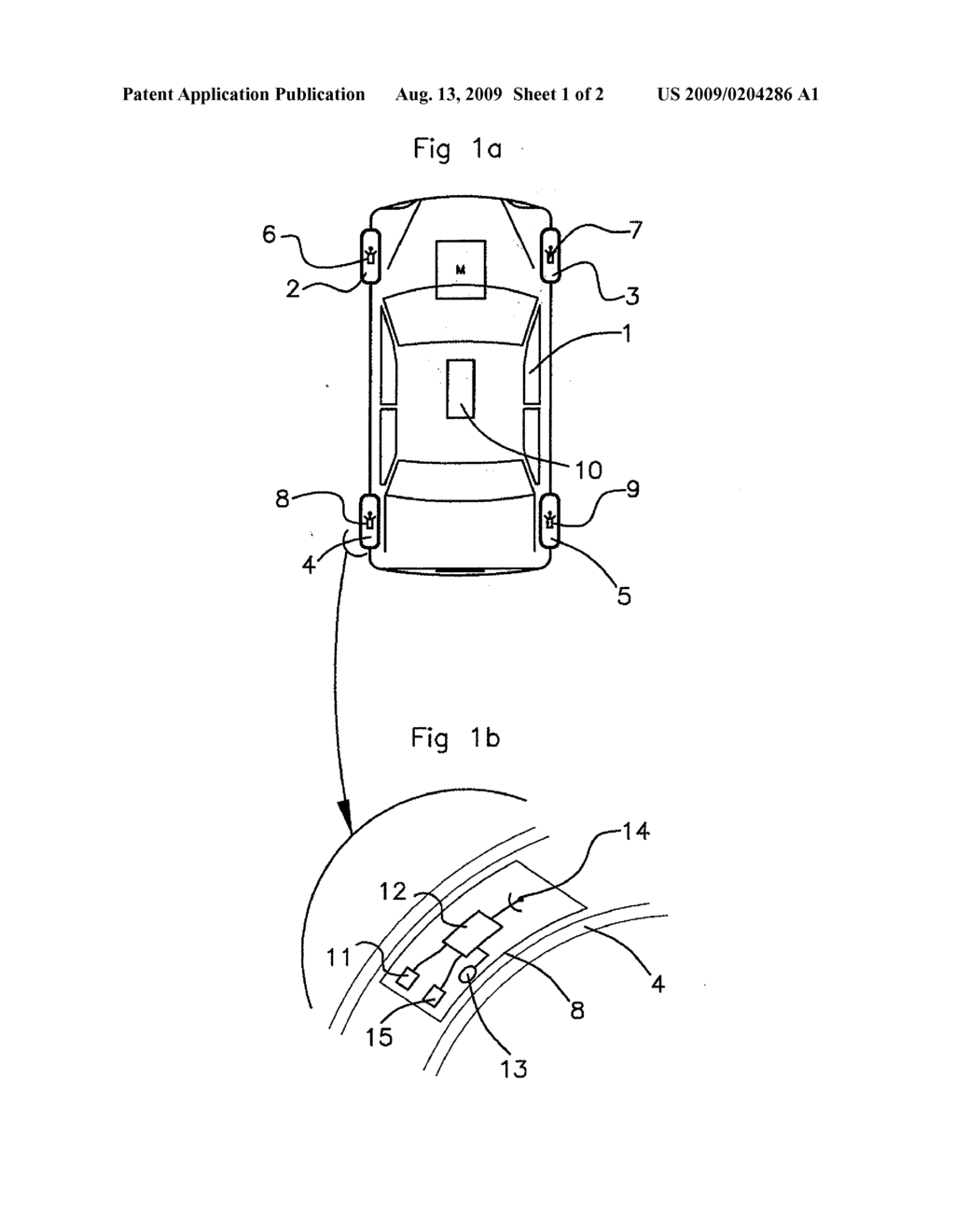 METHOD AND DEVICE OF LOCATING THE LONGITUDINAL POSITION OF WHEELS OF A VEHICLE - diagram, schematic, and image 02