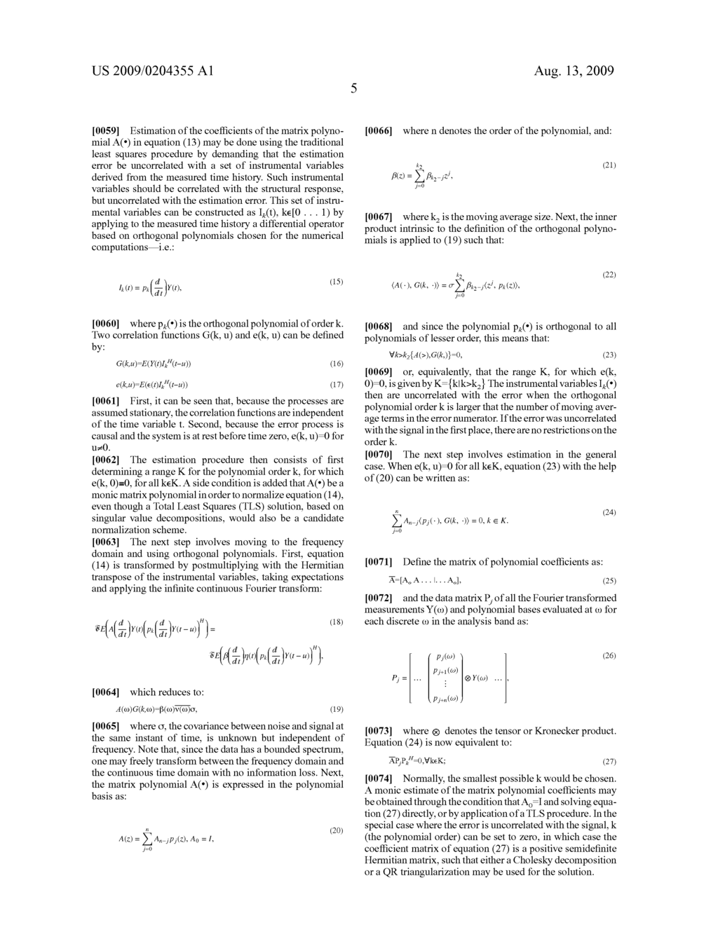 METHODS AND APPARATUS FOR MODAL PARAMETER ESTIMATION - diagram, schematic, and image 08