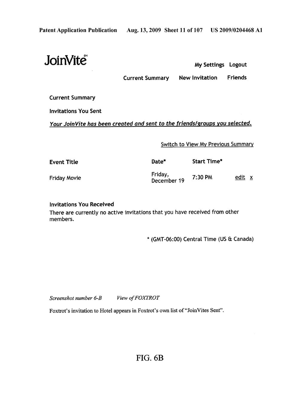 METHOD AND SYSTEM FOR PROCESSING WEB-BASED INVITATIONAL MESSAGES - diagram, schematic, and image 12