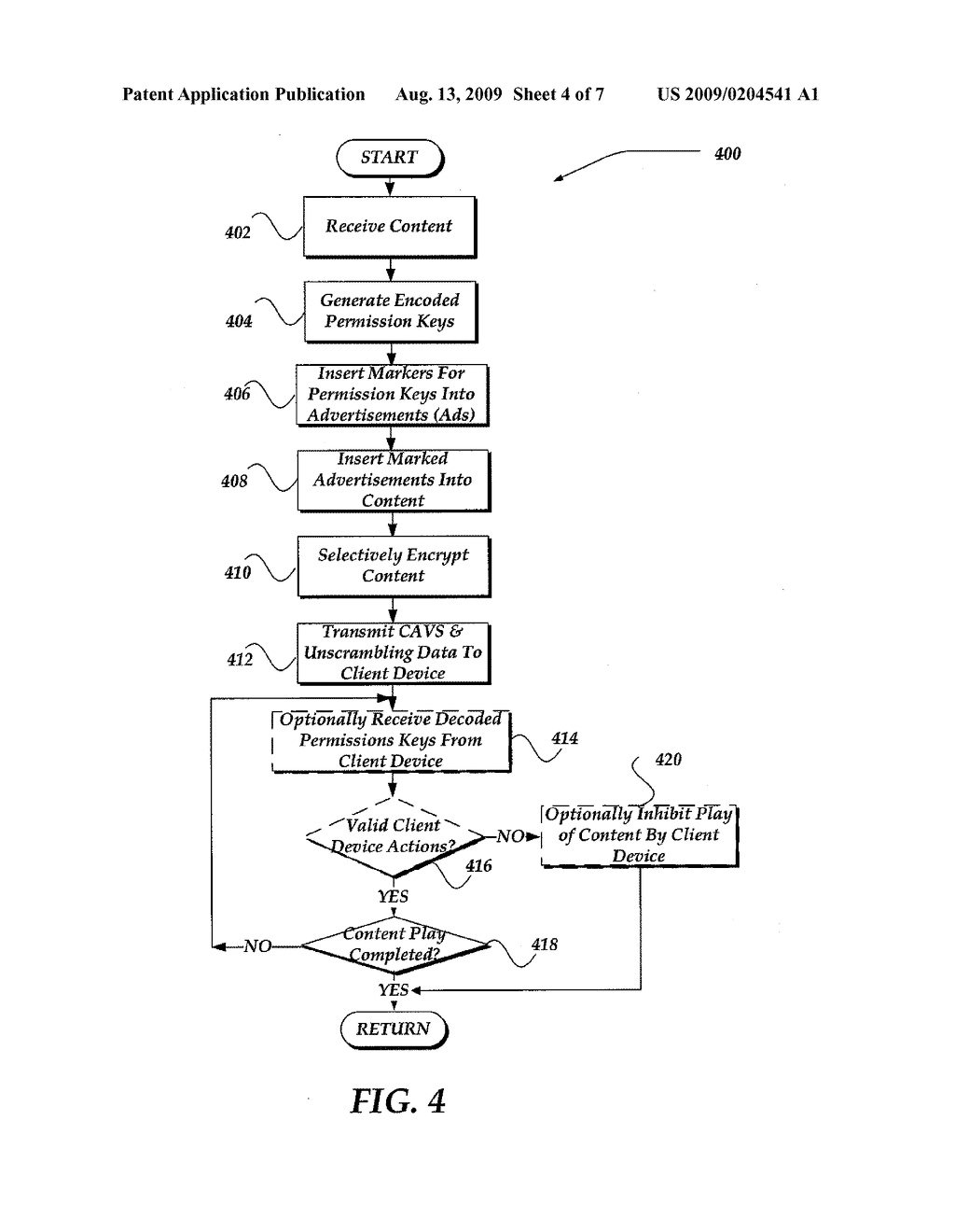 PREVENTING UNAUTHORIZED MODIFICATION OR SKIPPING OF VIEWING OF ADVERTISEMENTS WITHIN CONTENT - diagram, schematic, and image 05