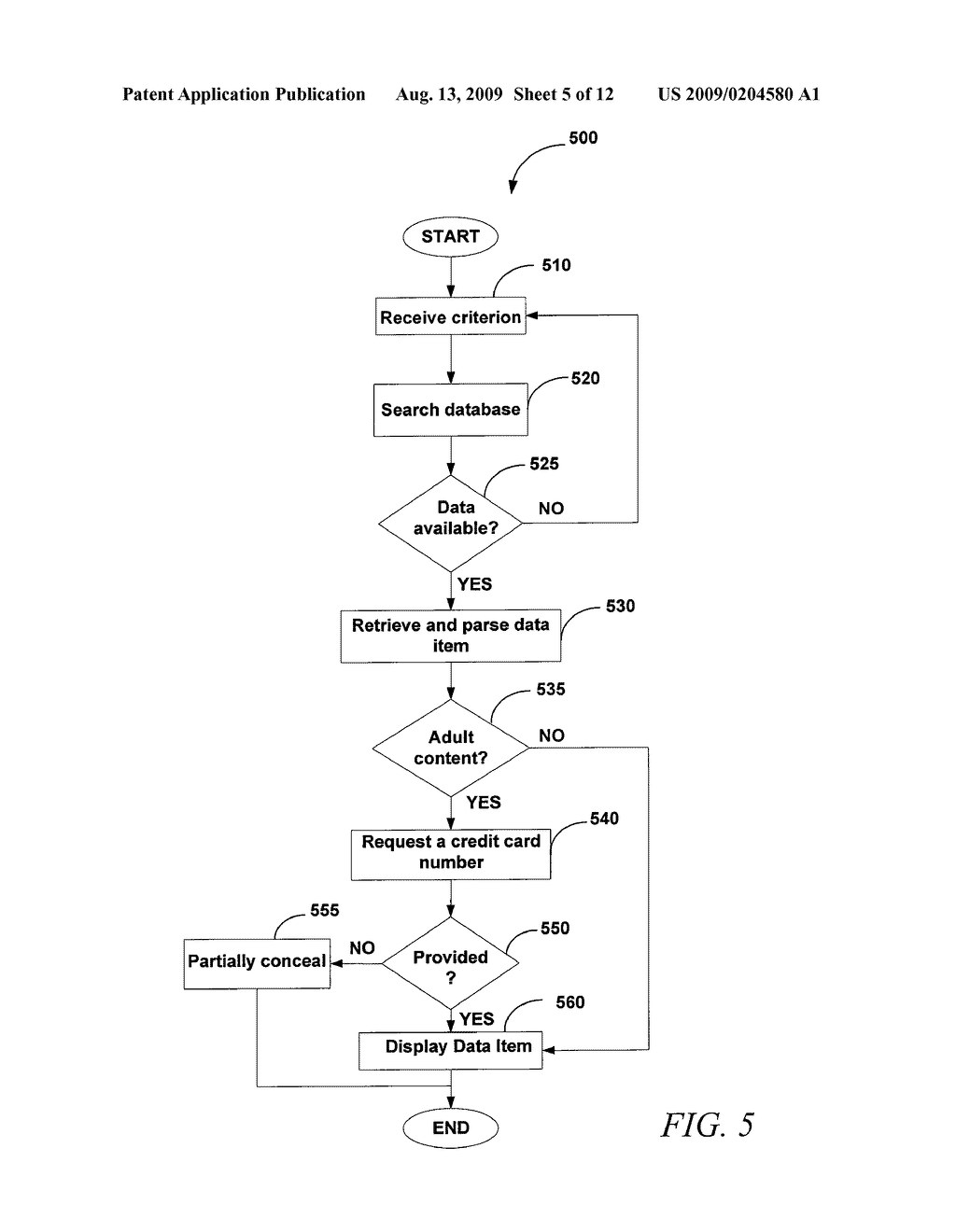 SELECTIVELY OBSCURING THE PRESENTATION OF RESTRICTED DATA ITEMS - diagram, schematic, and image 06