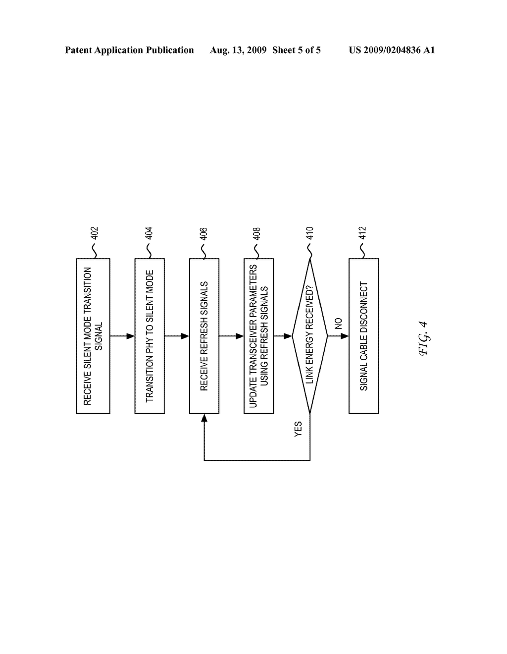 SYSTEM AND METHOD FOR USING A LINK ENERGY SIGNAL IN A PHYSICAL LAYER DEVICE HAVING A SILENT CHANNEL/INTERFACE IN ENERGY EFFICIENT ETHERNET - diagram, schematic, and image 06