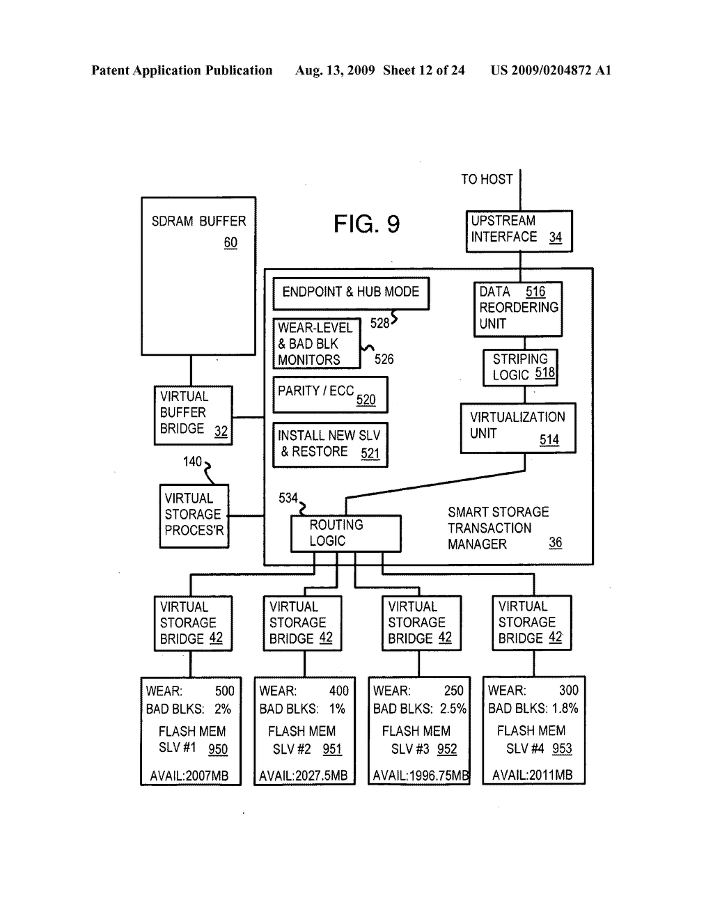 Command Queuing Smart Storage Transfer Manager for Striping Data to Raw-NAND Flash Modules - diagram, schematic, and image 13