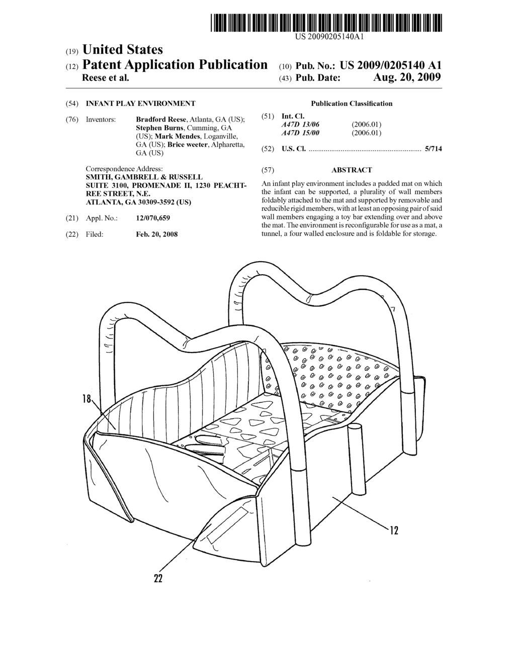 Infant play environment - diagram, schematic, and image 01