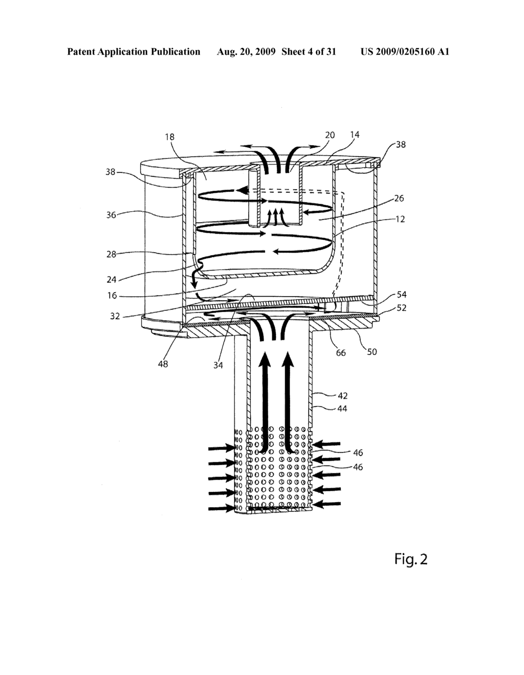 CONFIGURATION OF A CYCLONE ASSEMBLY AND SURFACE CLEANING APPARATUS HAVING SAME - diagram, schematic, and image 05