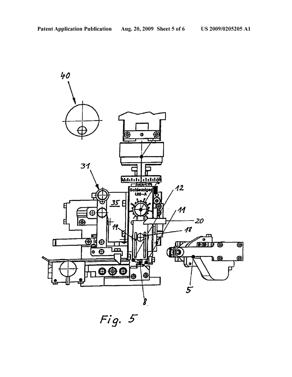 CLAMPING APPARATUS FOR A CRIMPING MACHINE AND METHOD FOR PRODUCING A CRIMPED CONNECTION WITH A CRIMPING MACHINE AND THE CLAMPING APPARATUS ACCORDING TO THE INVENTION - diagram, schematic, and image 06