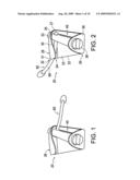 TIGHTENING DEVICE FOR SIMPLIFYING THE TIGHTENING AND LOOSENING OF SHOE LACES diagram and image